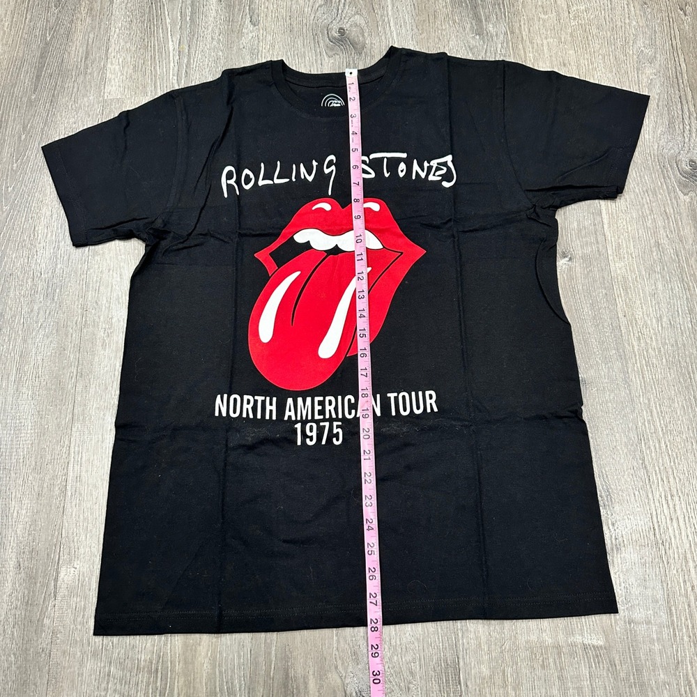 Rolling Stones North American Tour 1975 Black Graphic T Shirt Men's Large - Picture 4 of 9
